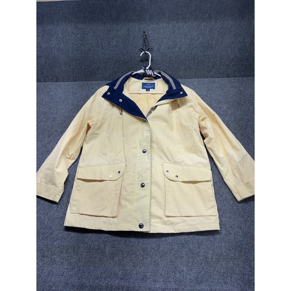 VTG Makintosh Hooded Jacket Women’s Size Medium Yellow Long Sleeve Button Up